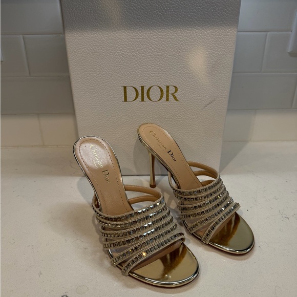 Dior Shoes - Dior Women's Gold Strappy Heels